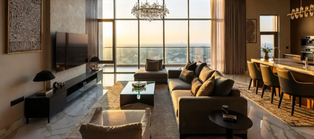 luxury apartment building interior in ghana